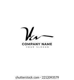 Va Initial signature logo vector design
