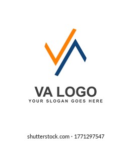 VA-Buchstaben-Logo-Initial-Vektorgrafik-Vorlage