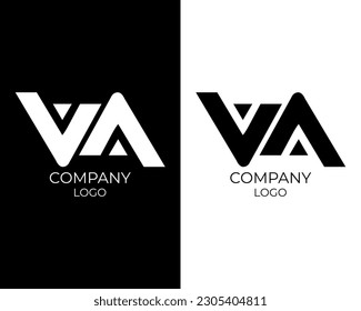 VA letter logo design element