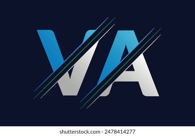VA Letter logo design vector template.
