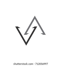 VA letter logo design vector
