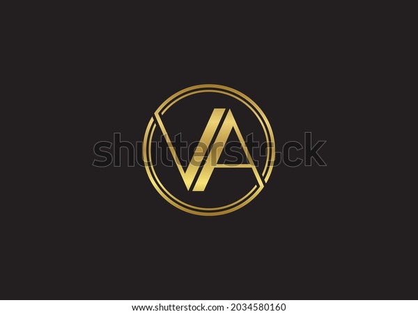 Va Letter Logo Va Typography Logo Stock Vector (royalty Free 