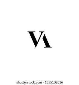 va letter logo vector