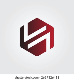 VA Lettering Hexagon logo icon design illustration
