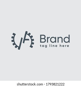 VA logo, abstract minimalism light logo design for your brand, template, sign, symbol, icon