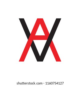VA logo, AV logo letter design