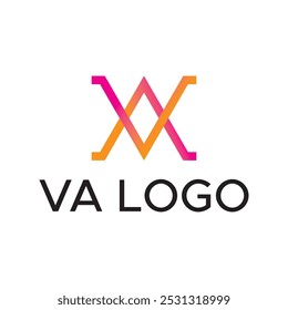 VA LOGO DESIGN. LETTER VA LETTER MARK LOGO. VA VECTOR LOGO DESIGN. 