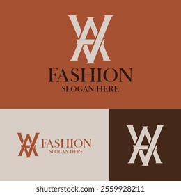 VA logo design modern type