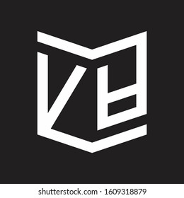 VA Logo Emblem Monogram With Shield Style Design Template Isolated On Black Background