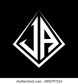 VA logo letters monogram with prisma shape design template vector icon modern