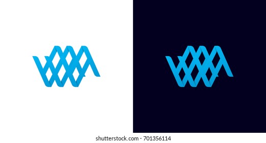 VA logo, monogram, vector