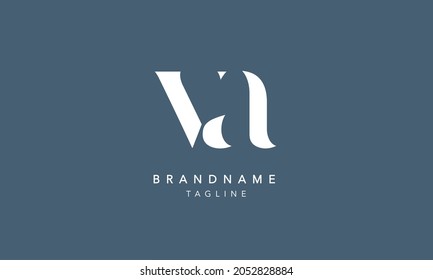 VA Lowercase Letter Initial Icon Logo Design Vektorgrafik