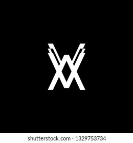 VA monogram design white color, company and brand or cover music logo.