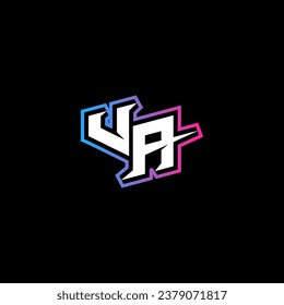 VA monogram logo design with abstract shape concept in vector