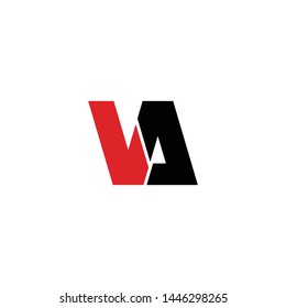 VA simple logo icon design vector