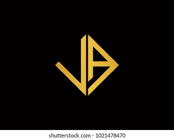 VA square shape Gold color logo
