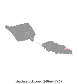 Vaa o Fonoti district map, administrative division of Samoa. Vector illustration.