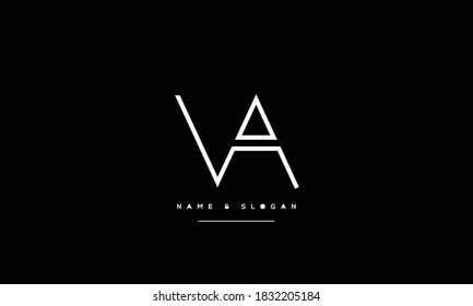 VA,AV ,V ,A  Abstract Letters Logo Monogram