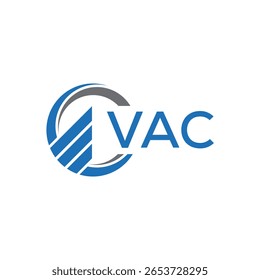 VAC Flat accounting logo design on white background. VAC creative initials Growth graph letter logo concept. VAC business finance logo design.
