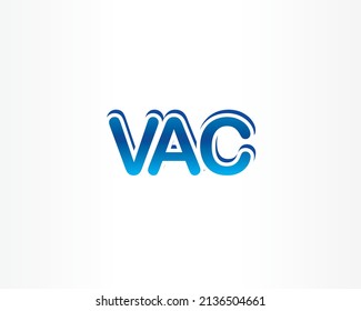 logotipo de diseño de carta inicial VAC