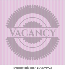 Vacancy badge with pink background