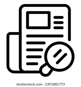 Vector de contorno de icono de candidato de vacante. Equipo de trabajo. Silla vacante