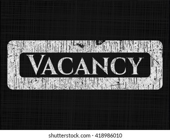 Vacancy Kreide Emblem auf der Tafel