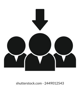 Vacancy choose group icon simple vector. Portfolio candidate. Find staff