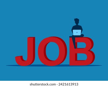 Vacancy Konzept. Arbeitsuchender 