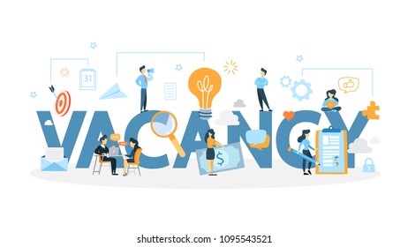 Vacancy concept illustration. Idea of new staff.