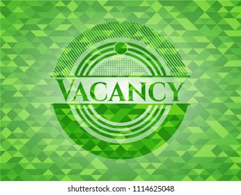 Vacancy green mosaic emblem
