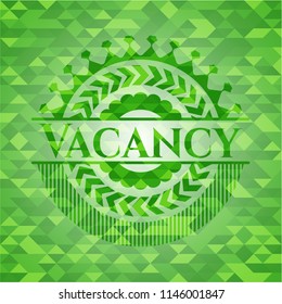 Vacancy green mosaic emblem
