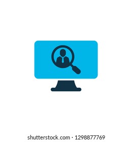 Vacancy icon colored symbol. Premium quality isolated search worker element in trendy style.