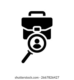 Ilustración vectorial de glifo de icono de vacante