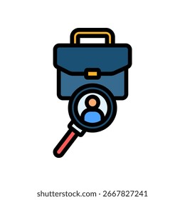 Vacancy Icon Lineal Color Vector Illustration