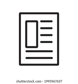 Icono de vacante o logotipo vectorial ilustración del símbolo de seña aislado, ilustración vectorial con contorno negro de alta calidad.