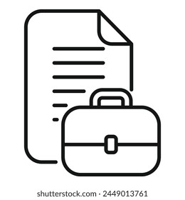 Vacancy portfolio post icon outline vector. Promotion business. People resume best