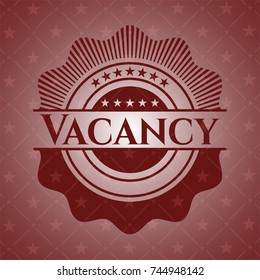 Vacancy retro style red emblem