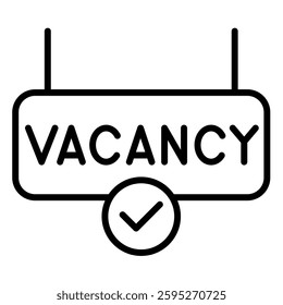Vacancy Symbol icon line vector illustration