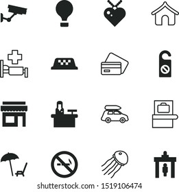 vacancy vector icon set such as: grocery, cab, beach, shopping, surveillance, jellyfish, digital, bed, balloon, scanner, crime, access, chair, monitor, payment, driver, outline, locket, roof, staff
