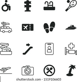 vacancy vector icon set such as: document, card, member, camera, palmtree, play, signpost, diner, fork, tennis, employee, street, slipper, pair, speed, serving, code, personal, staircase, paper, aqua