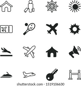 vacancy vector icon set such as: audio, noise, vip, ocean, event, tournament, announcement, racket, protect, announce, action, stop, entrance, adventure, table, ticket, sports, arrive, fun, home