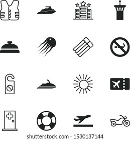 vacancy vector icon set such as: city, warning, cigarette, sunbathing, yacht, protective, tour, open, medical, set, race, sos, concierge, emergency, distrub, customer, wheel, rider, takeoff, sun