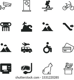 vacancy vector icon set such as: electronic, landing, bus, exercise, minimal, greece, passport, surfboard, shuttle, metal, hospital, education, boy, car, camera, stair, surveillance, simple