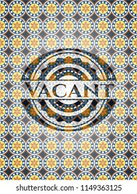 Vacant arabic emblem background. Arabesque decoration.