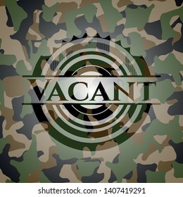 Vacant camouflaged emblem. Vector Illustration. Detailed.