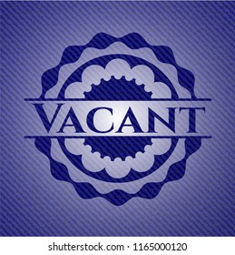 Vacant emblem with jean high quality background