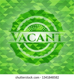 Vacant green mosaic emblem