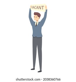 Vacant job icon cartoon vector. Recruit people. Business experience