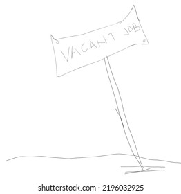 Vacant Job Noticeboard Vector Image